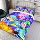 thumbnail image 3 of Kirby Estrella Conjunto de sábanas temático, trío de piezas, cómodo y amigable con la piel, diseño único, regalo de decoración para el hogar para familiares, amigos y fans,135cm *200cm, 3 of 6