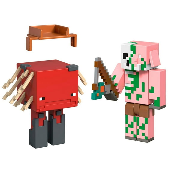 Minecraft figura 8cm crafting 2-pack-piglin zombie y strider