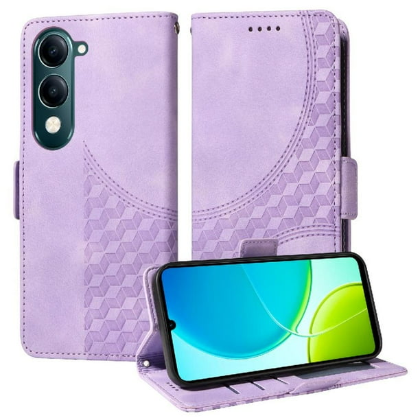 Carcasa FOXDOCK Vivo Y29s 5G de cuero PU, diseño acolchado clásico, protección contra caídas y rayones