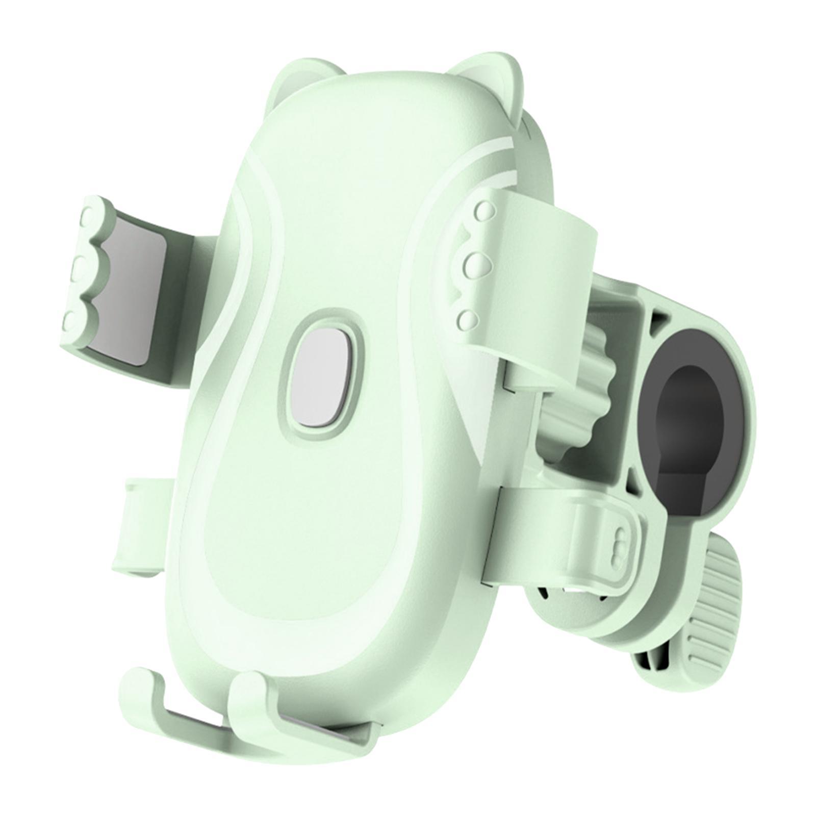 Bothyi - Soporte Para Teléfono De Bicicleta Con Diseño De Gatito, Estable, Amortiguador, Ángulo Ajustable, Verde