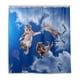 thumbnail image 1 of Cortina de ducha con tres gatos corriendo, juego de cortina de baño con ganchos, tamaño 66 x 72 pulgadas, 1 of 3