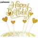 thumbnail image 2 of Set De Toppers Para Pastel De Cumpleaños Con Brillo Dorado, 2 of 5