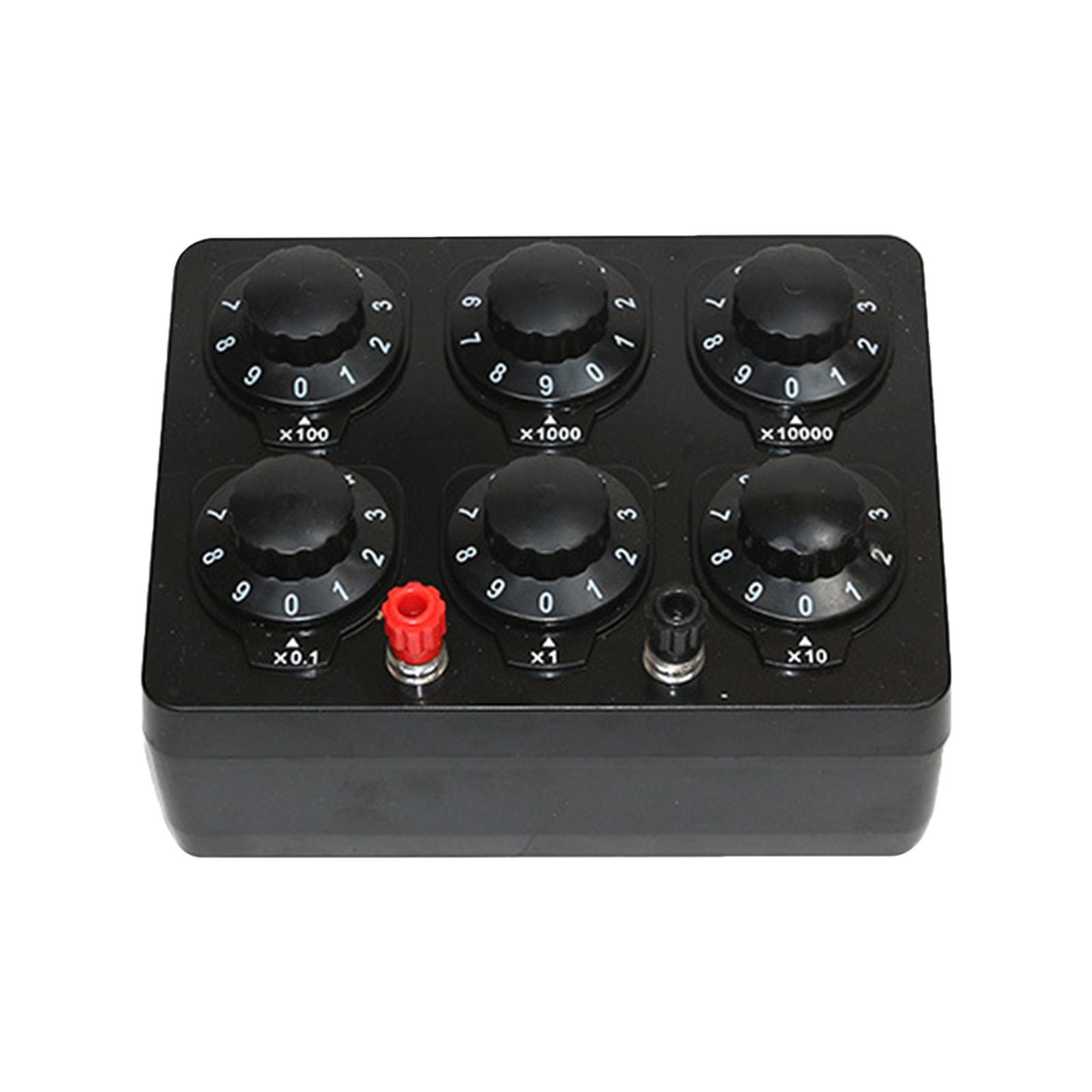 Magideal - Medidor De Resistencia Decimal De 0-9999 Ohmios, Interruptor De Perilla De Enseñanza, Instrumento Experimental, Ohmímetros Para Enseñanza De Medición