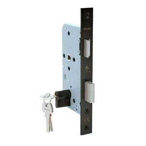 Stark Design - Cerradura De Embutir Puerta Acceso Principal, Cilindro Ambos Lados. Resistente Al Fuego (260 Min). (Negro Mate). Sku: Sde200-Bl.F.Cl70