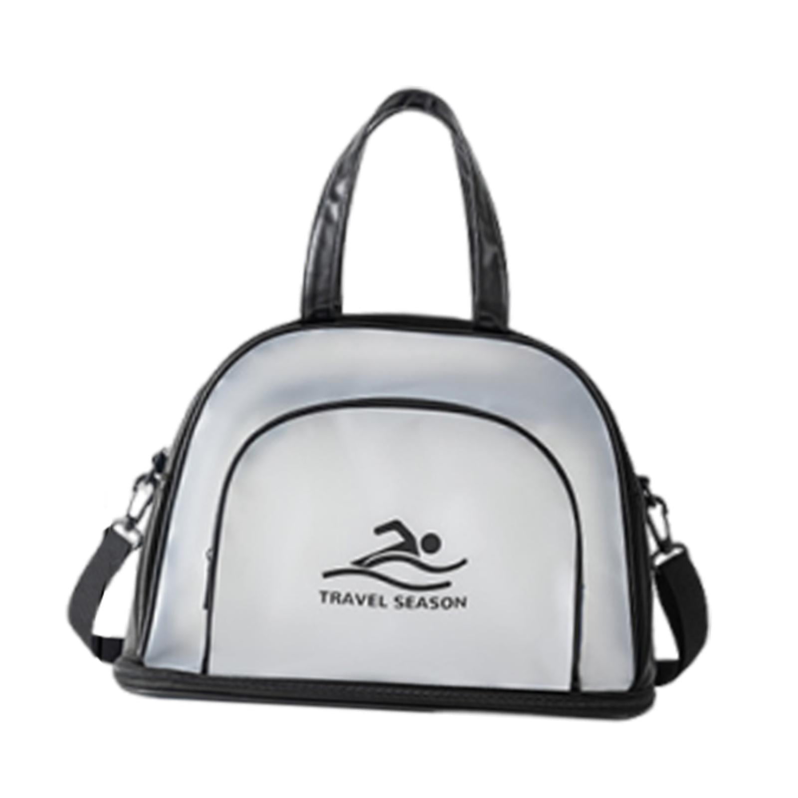 Magideal - Bolsa De Playa Bolso De Hombro Bolsa De Natación Y Organizador Portátil De Pvc Resistente Con Separación Para Ropa Mojada Adecuada Para Viajes Y La P Negro