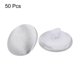 thumbnail image 4 of Uxcell 50 piezas de botones de satén 0.5" Botones redondos cubiertos de satén suave con vástago para vestido de novia, blanco, 4 of 7