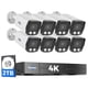 thumbnail image 1 of Sistema de cámaras de seguridad Hiseeu 8MP PoE 4K 8 cámaras 2TB HDD, 1 of 9