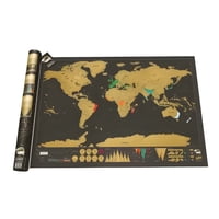 Genérico - Mapa Mundo Raspable Decorativo