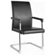 thumbnail image 2 of Silla de Escritorio Ejecutiva Fija en Eco Cuero Negro Ergonómica para Oficina y Reunión, 2 of 3