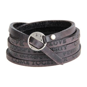 Ioensy - Pulsera Ancha De Cuero Pu Brazaletes Punkyes Para Ropa Punky Padre Niños Negro