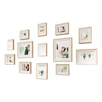 Genérico - Set Marcos Foto Decorativo Pared 13 Piezas Moderno Beige