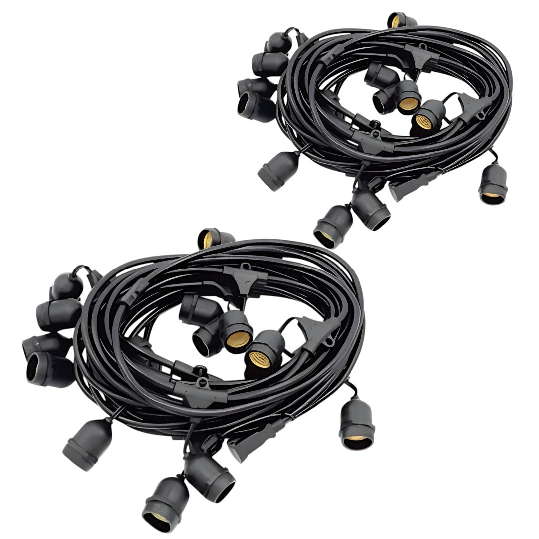 Genérico - Packx2 Guirnalda Para Terraza Exterior 10m Impermeable E27