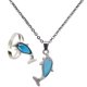 thumbnail image 5 of Juego De Joyas Ajustables Con Collar Y Anillo De Dedo Mood Con Cambio De Color De Delfín, 5 of 5