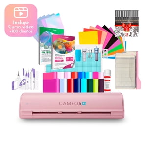 Kit Silhouette Cameo 5 Alpha Rosa + Mini Guillotina + Insumos