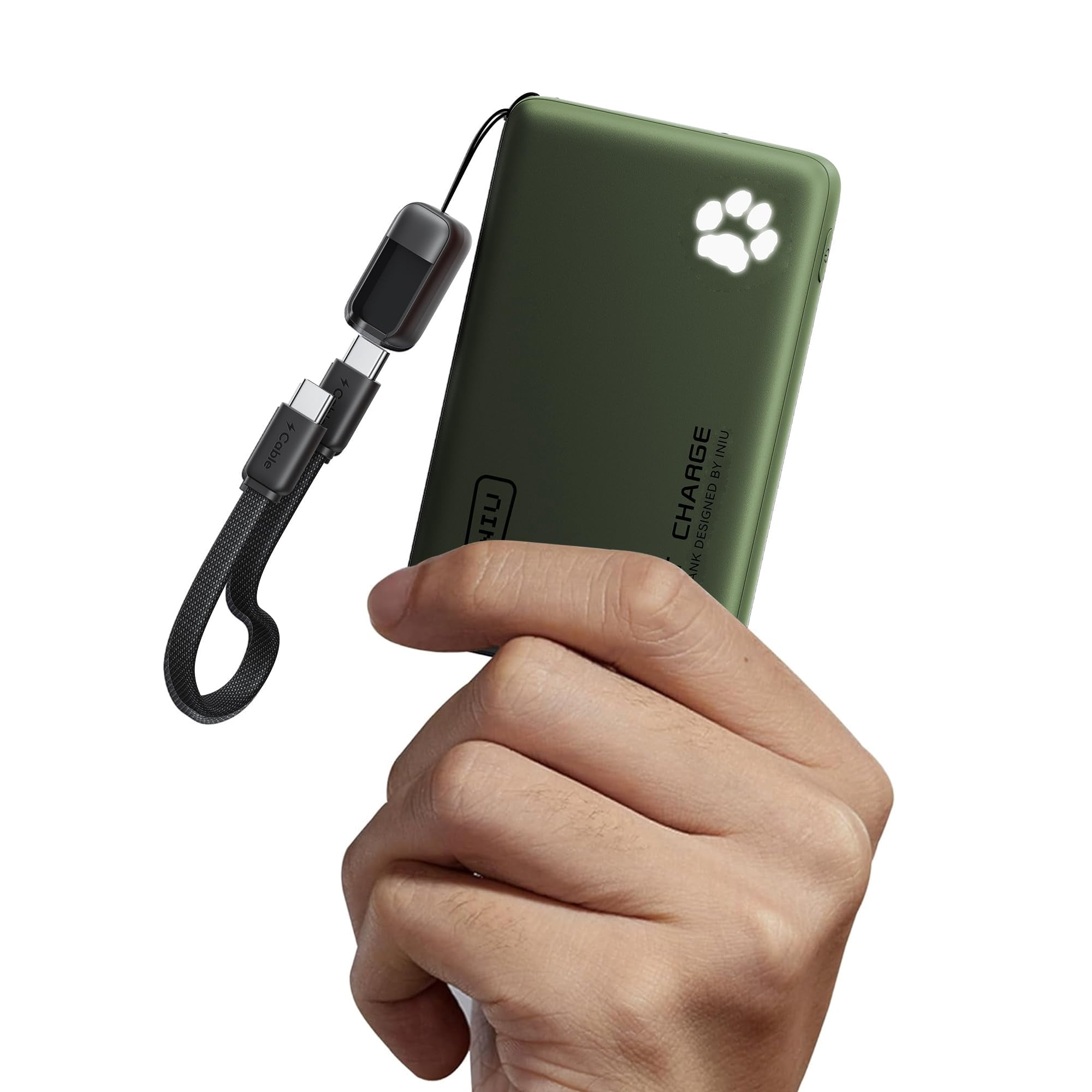 Cargador Portátil Iniu 10000 Mah 45 W Pd Power Bank Verde