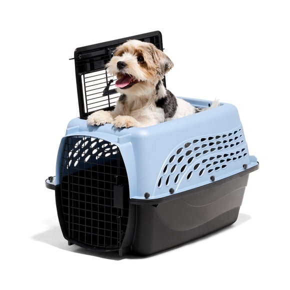 Kennel De Dos Puertas Para Perros Y Gatos De Hasta 7 Kg Color Azul