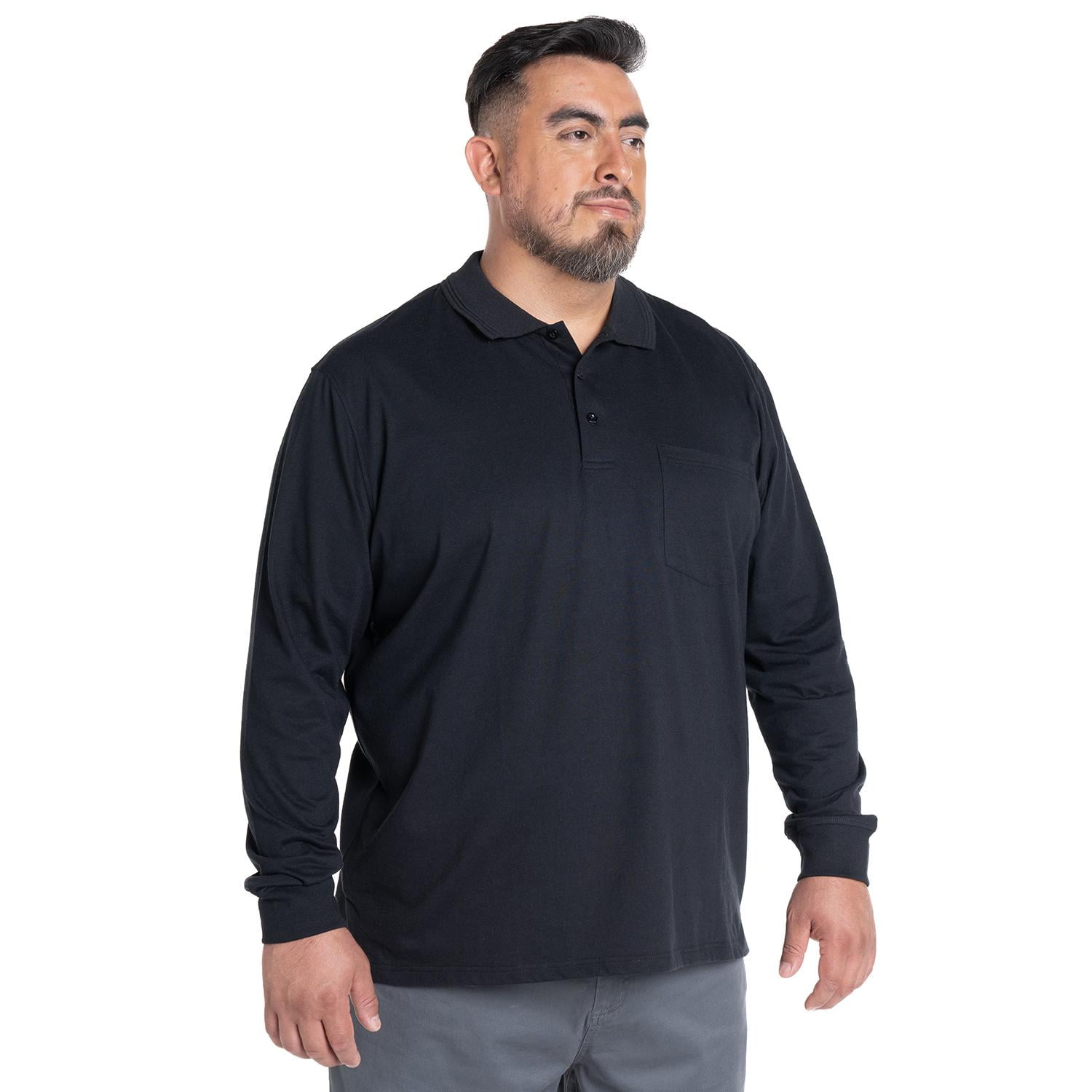 Kotting - Polera Manga Larga Jersey Cuello Camisero Gris 6xl