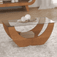 thumbnail image 3 of Mesa de Centro Rectangular Vidrio Onda Cerezo, 3 of 5