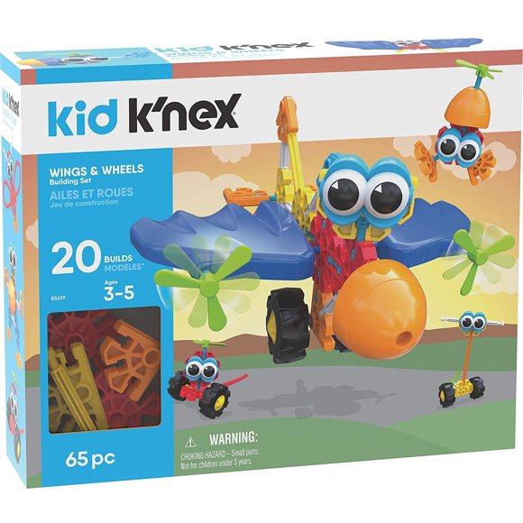 Set de construcción K'NEX Kid Wings & Wheels, 65 piezas, a partir de 3 años
