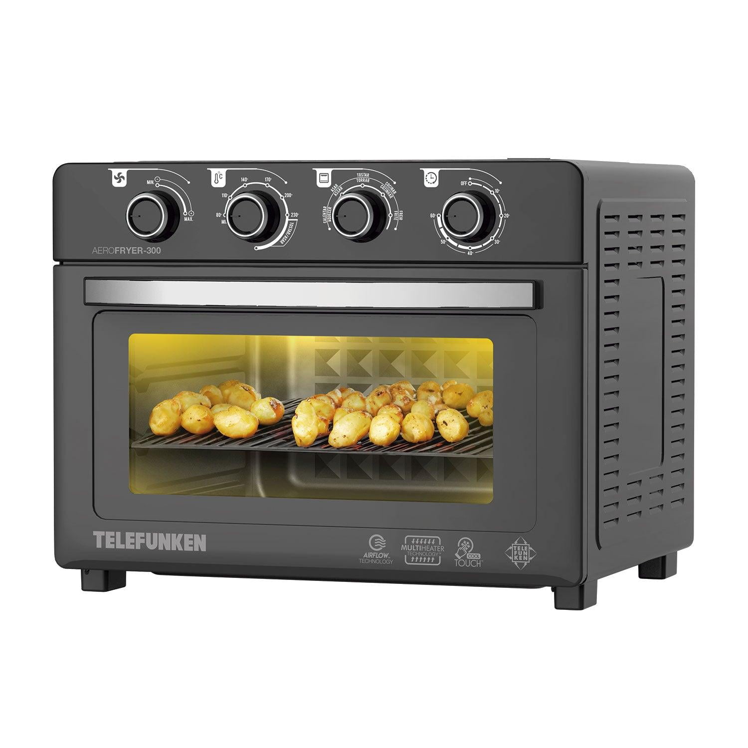 Horno Freidora De Aire Telefunken 30lts Aerofryer 300 Negro