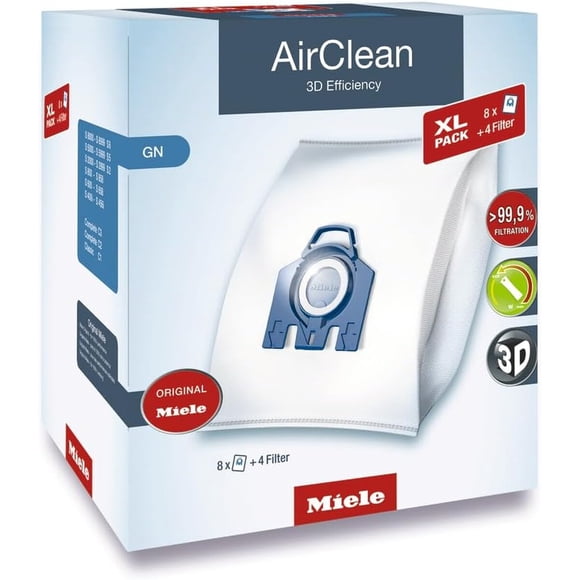Miele GN Vacuum Cleaner Bags, XL Pack for Select Miele Canister Vacuums