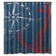 thumbnail image 1 of Cortina de ducha con ancla azul marino, juego de cortina de baño con ganchos, tamaño 66 x 72 pulgadas, 1 of 3