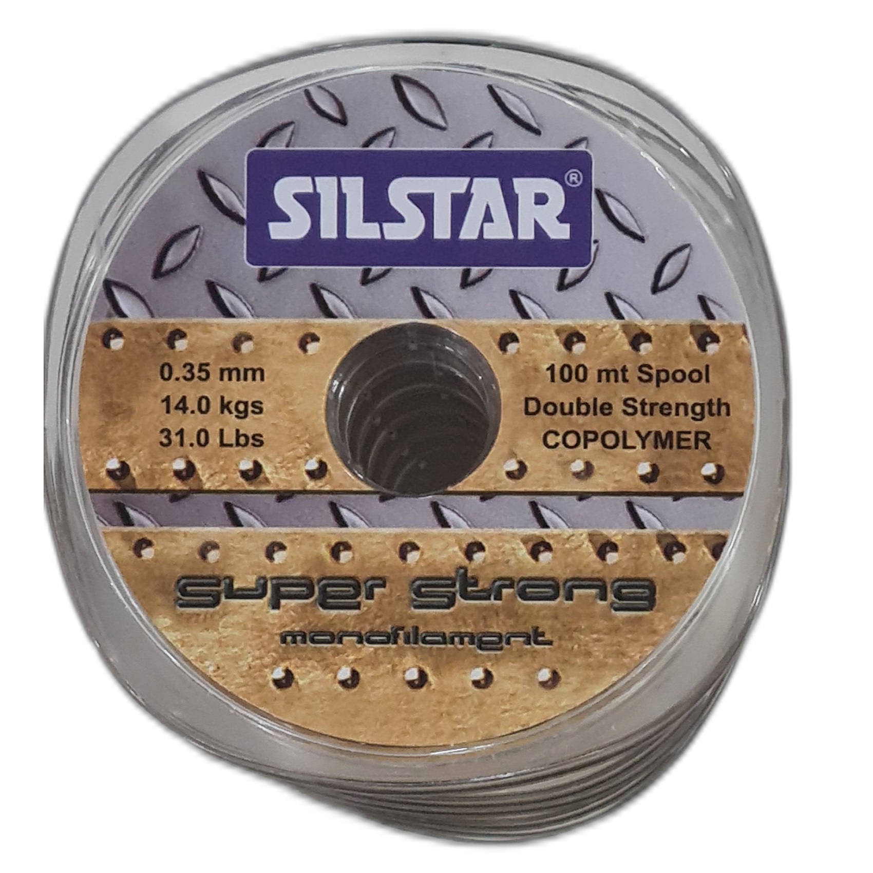 Silstar - Nylon De Pesca 0,35Mm Super Strong Resisten14Kg 100Mt Marron