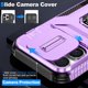 thumbnail image 4 of Funda Armada para iPhone 16 Pro con Tapa Deslizante y Soporte Magnético Giratorio Morado, 4 of 5