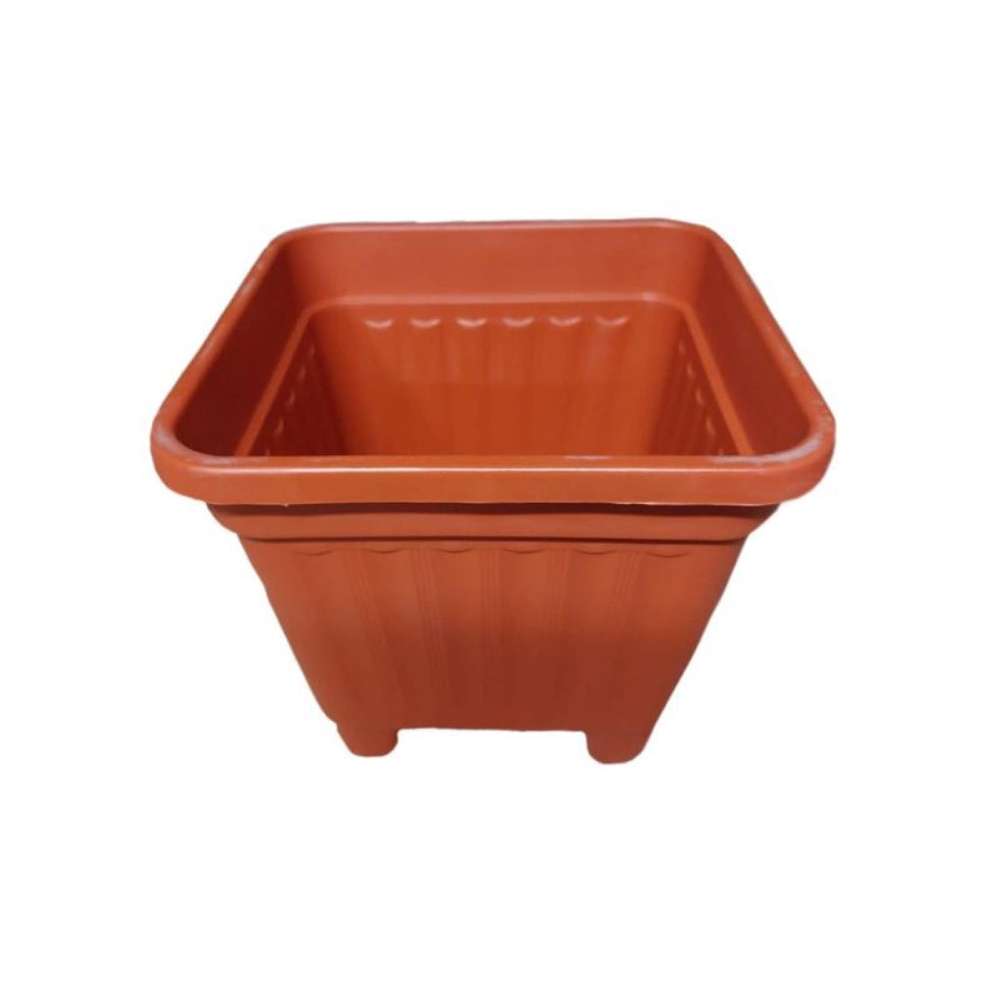 Macetero Plástico Cuadrado Terracota 30 cm
