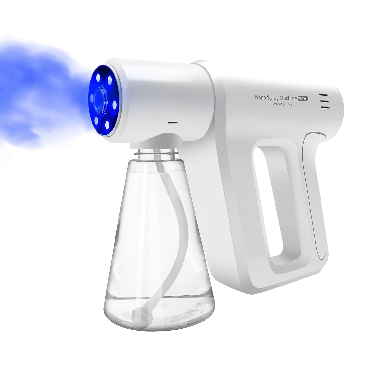 S Oujcen - Pulverizador Atomizador Recargable Ulv Nano Con Luz Azul