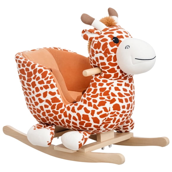 Juguete de peluche con forma de caballito balancín, jirafa Qaba, para 18 a 36 meses