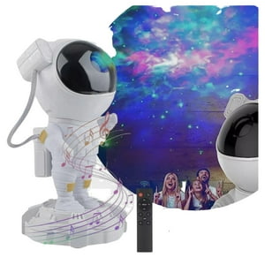 Invencible - Lampara Mesa Astronauta Parlante Bluetooth Proyector Mx27