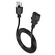 thumbnail image 4 of Cable de alimentación de CA de 3 clavijas a enchufe estadounidense, adaptador para impresora y portátil, 1,5 m, 125 V, 4 of 8