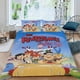 thumbnail image 2 of Los Picapiedra Conjunto de sábanas temático, trío de piezas, cómodo y amigable con la piel, diseño único, regalo de decoración para el hogar para familiares, amigos y fans,135cm *200cm, 2 of 6