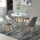thumbnail image 1 of Comedor Mesa Blanca 80cms + 4 Sillas Tulip Gris, 1 of 3