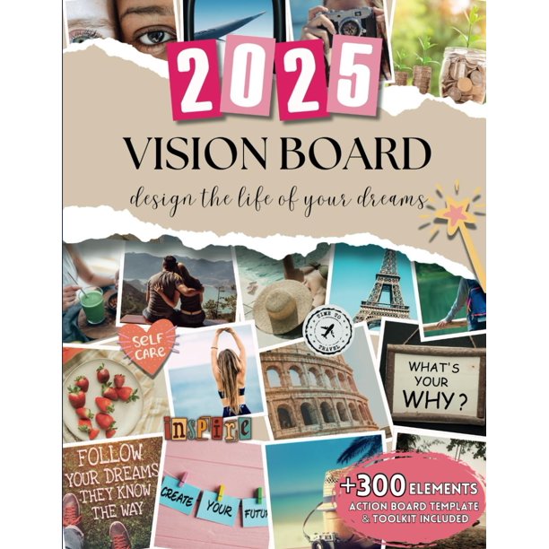 Magic Vision Board Clip Art Book: +300 Inspirational Images, PowerFull Quotes, Phrases & More to Design and Manifest Your Dream Life