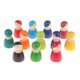 thumbnail image 3 of 12 piezas de madera del arco iris muñecas de la clavija personas muñecas artesanía decorativa juguetes para niños, 3 of 3