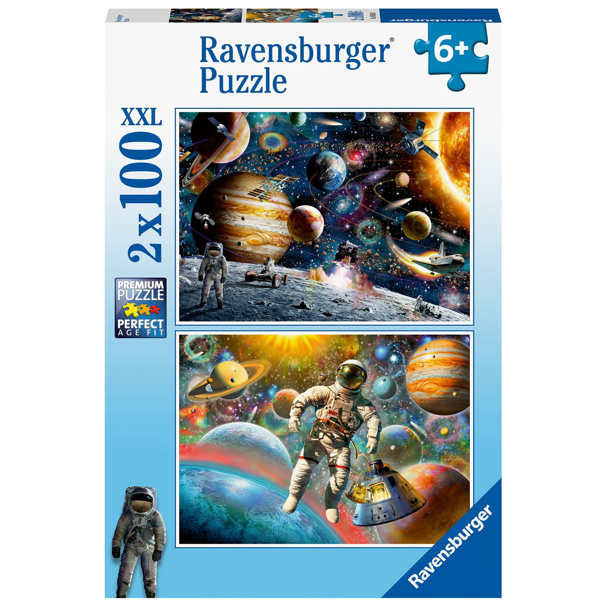 Rompecabezas Ravensburger Space De 100 Piezas, Paquete De 2 A Partir De 6 Años