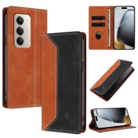 Funda Foxdock Para Xiaomi Redmi 15 4G/5G De Cuero Premium Bicolor Con Ranuras Rfid, Carcasa Tipo Billetera Antigolpes Y Soporte Plegable