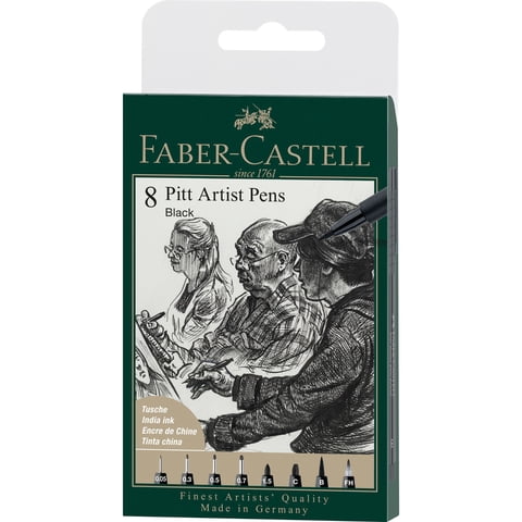 Faber Castell - Rotuladores Pitt Artist Faber-Castell X8 Uds. Negro