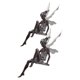 thumbnail image 2 of 2x Encantadora Figura De Hada De Jardín Decoración Fuente Estatua Ornamento Marrón, 2 of 7
