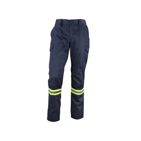 T-World - Pantalon Gabardina Dual Hi Vis Con Cinta Dia Y Noche Azul