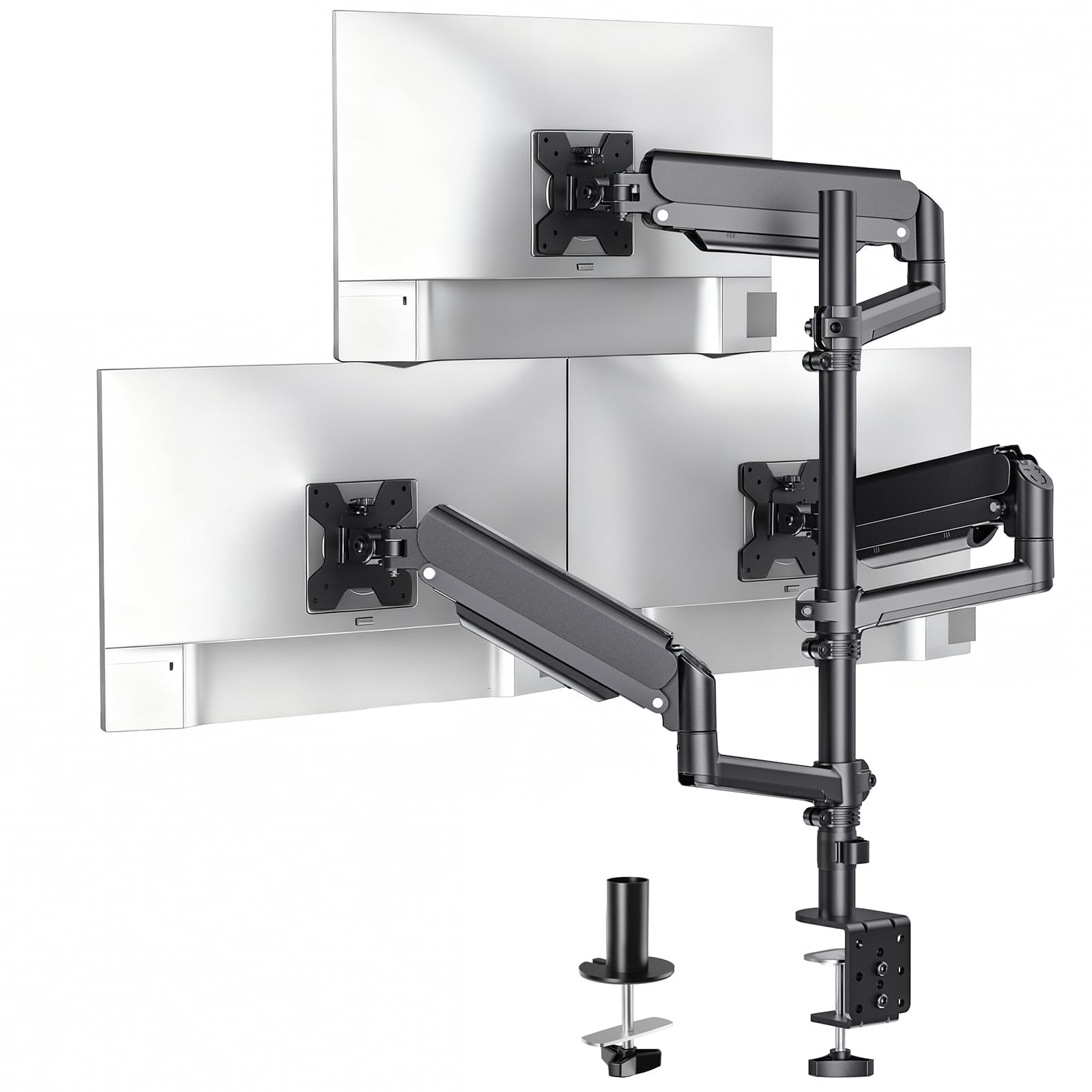 Soporte Triple Para Monitor Wali Gsdm003xl Para Pantallas De 13 A 32 Pulgadas