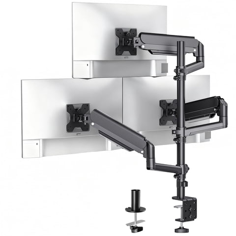 Soporte Triple Para Monitor Wali Gsdm003Xl Para Pantallas De 13 A 32 Pulgadas