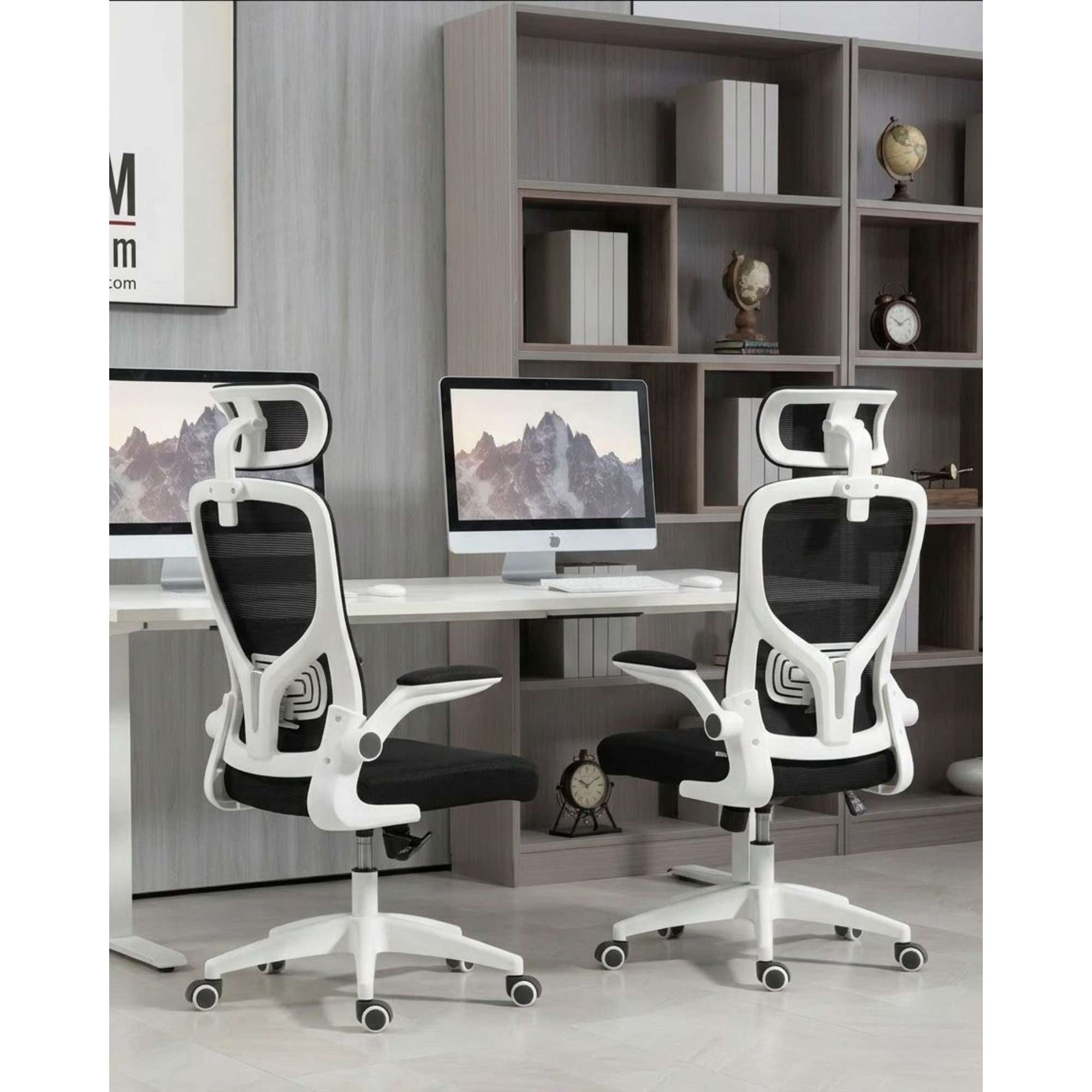 Myl Todo Hogar - Pack 2 Sillas Ergonómica Pro Máximo Confort Con Apoyacabeza Ajustable Blanca