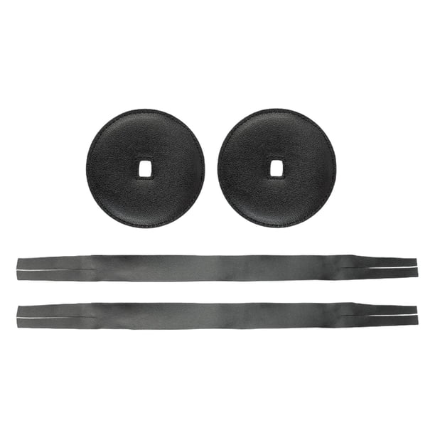 2 piezas cinturón de platillo mango de platillo Gong chino Sinfonía reparación instrumento de percusión accesorio de instrumento correa de platillo , negro