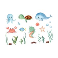 Bothyi - Etiqueta De La Pared De Peces Del Océano, Decoración Del Hogar, Mural De Pared Para Dormitorio, Restaurante, Cocina