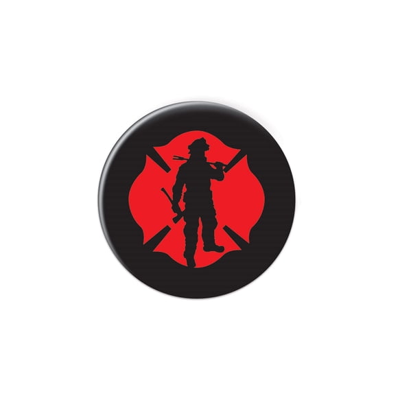 Button Beistle El bombero con icono maltés para bombero