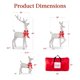 thumbnail image 2 of Set de renos Best Choice Products 122 cm, 175 LED, plateado, 2 of 7