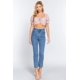 thumbnail image 4 of Top Corto Tejido con Estampado Floral en Color Rubor L, 4 of 5